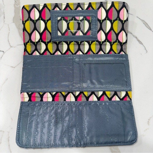 Vera Bradley Quilted Blue/Gray Wallet EUC - Picture 6 of 11